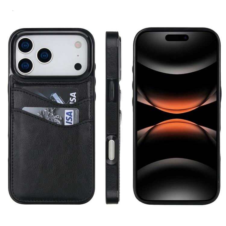 Litchi Leather Skin Card Slots Phone Case, For iPhone 17 Pro Max, For iPhone 17 Pro, For iPhone 17, For iPhone Air