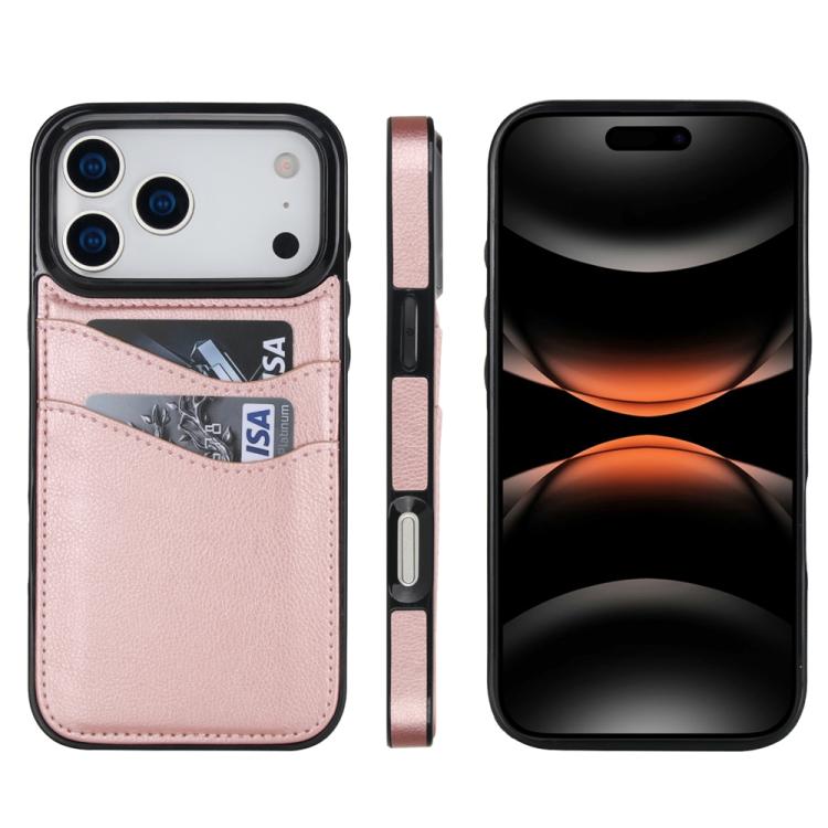 Litchi Leather Skin Card Slots Phone Case, For iPhone 17 Pro Max, For iPhone 17 Pro, For iPhone 17, For iPhone Air