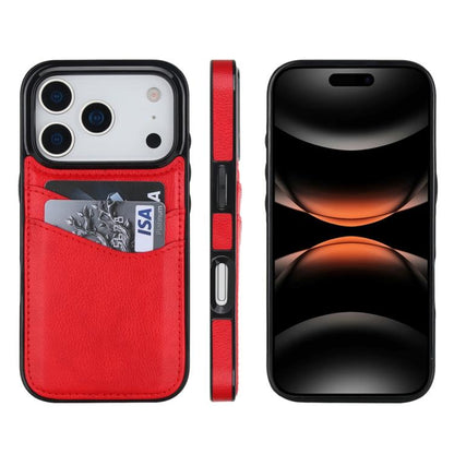 Litchi Leather Skin Card Slots Phone Case, For iPhone 17e / 16e, For iPhone 17 Pro Max, For iPhone 17 Pro, For iPhone 17