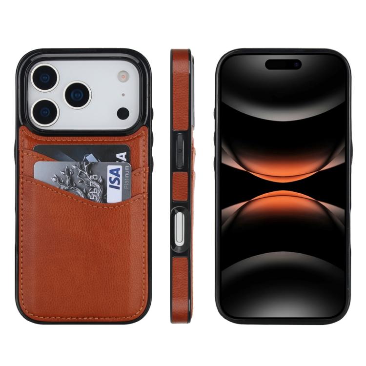Litchi Leather Skin Card Slots Phone Case, For iPhone 17 Pro Max, For iPhone 17 Pro, For iPhone 17, For iPhone Air