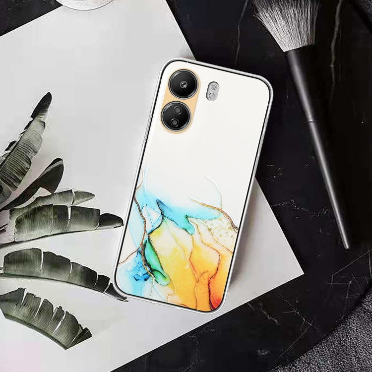 Hollow Marble Pattern TPU Straight Edge Phone Case