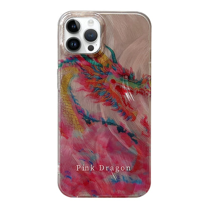Creative Oil Painting Colorful Dragon TPU Shockproof Phone Case, For iPhone 15 Pro Max, For iPhone 15 Pro, For iPhone 15, For iPhone 14, For iPhone 14 Pro, For iPhone 14 Pro Max, For iPhone 13 Pro Max, For iPhone 13 Pro, For iPhone 13                  ...