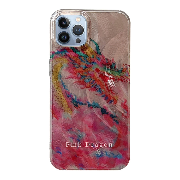 Creative Oil Painting Colorful Dragon TPU Shockproof Phone Case, For iPhone 15 Pro Max, For iPhone 15 Pro, For iPhone 15, For iPhone 14, For iPhone 14 Pro, For iPhone 14 Pro Max, For iPhone 13 Pro Max, For iPhone 13 Pro, For iPhone 13, For iPhone 12���...