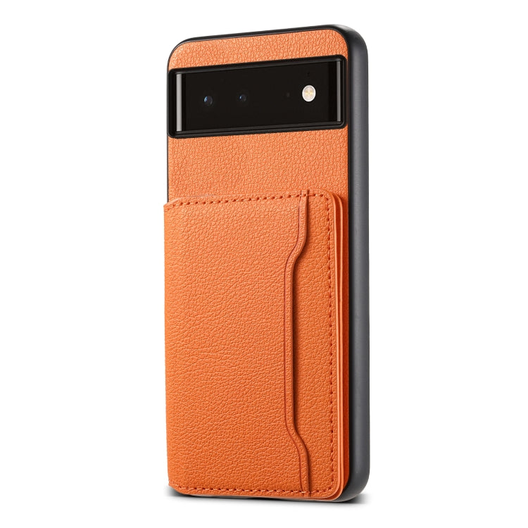 Calf Texture Card Bag Design Full Coverage Phone Case