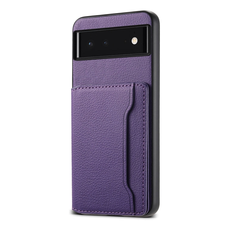 Calf Texture Card Bag Design Full Coverage Phone Case