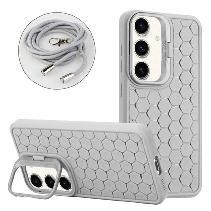 Honeycomb Radiating Lens Holder Magsafe Phone Case with Lanyard