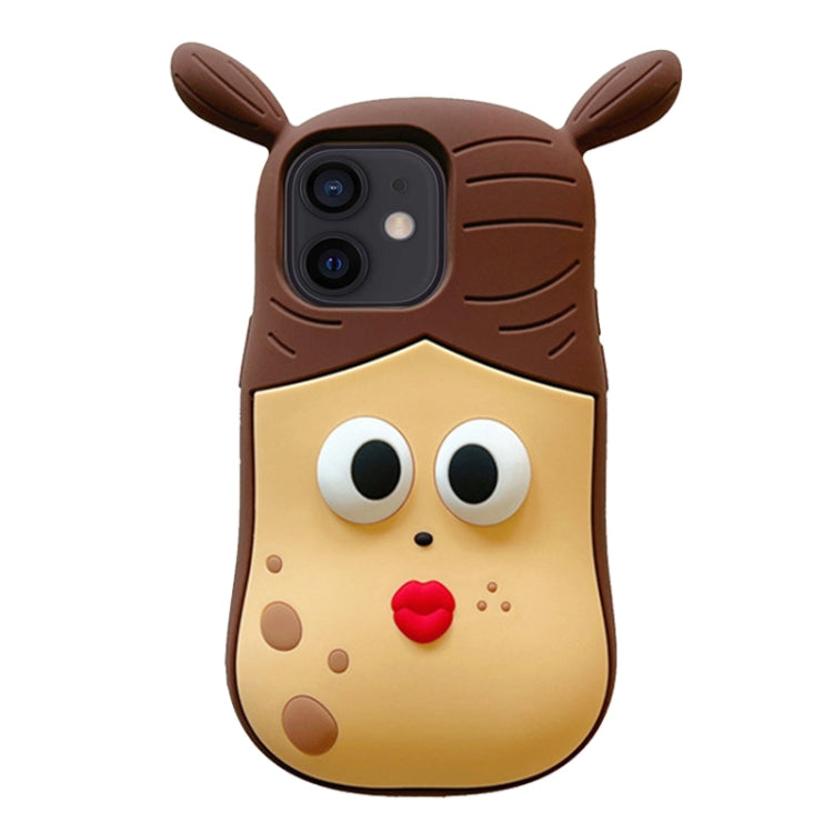 3D Fun Braid Girl Silicone Phone Case, For iPhone 15 Pro Max, For iPhone 15 Pro, For iPhone 15, For iPhone 14, For iPhone 14 Pro, For iPhone 14 Pro Max, For iPhone 13 Pro Max, For iPhone 13 Pro, For iPhone 13, For iPhone 12, For iPhone 12 Pro