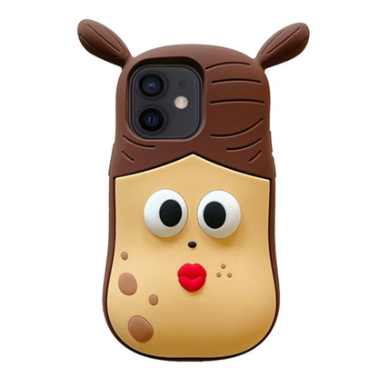 3D Fun Braid Girl Silicone Phone Case, For iPhone 15 Pro Max, For iPhone 15 Pro, For iPhone 15, For iPhone 14, For iPhone 14 Pro, For iPhone 14 Pro Max, For iPhone 13 Pro Max, For iPhone 13 Pro, For iPhone 13, For iPhone 12, For iPhone 12 Pro