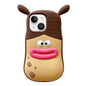 3D Fun Braid Girl Silicone Phone Case, For iPhone 15 Pro Max, For iPhone 15 Pro, For iPhone 15, For iPhone 14, For iPhone 14 Pro, For iPhone 14 Pro Max, For iPhone 13 Pro Max, For iPhone 13 Pro, For iPhone 13, For iPhone 12, For iPhone 12 Pro