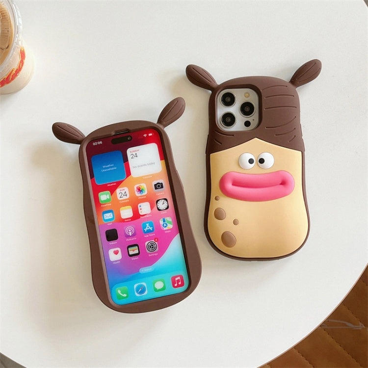 3D Fun Braid Girl Silicone Phone Case, For iPhone 15 Pro Max, For iPhone 15 Pro, For iPhone 15, For iPhone 14, For iPhone 14 Pro, For iPhone 14 Pro Max, For iPhone 13 Pro Max, For iPhone 13 Pro, For iPhone 13, For iPhone 12, For iPhone 12 Pro
