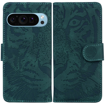 Tiger Embossing Pattern Flip Leather Phone Case, For Google Pixel 10a, For Google Pixel 9a, For Google Pixel 9 Pro 5G, For Google Pixel 9