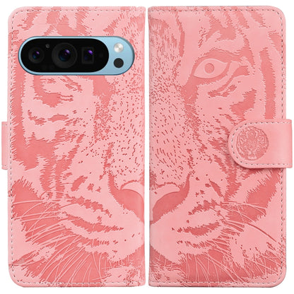 Tiger Embossing Pattern Flip Leather Phone Case, For Google Pixel 10a, For Google Pixel 9a, For Google Pixel 9 Pro 5G, For Google Pixel 9