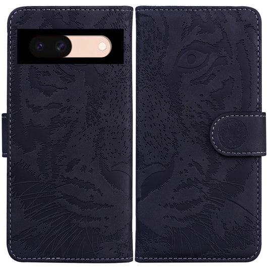 Tiger Embossing Pattern Flip Leather Phone Case, For Google Pixel 8a