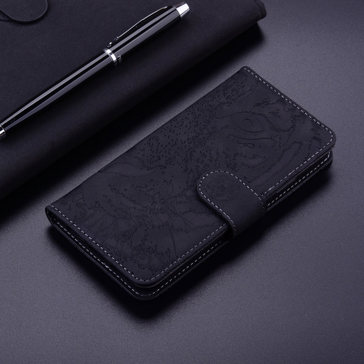 Tiger Embossing Pattern Flip Leather Phone Case, For Google Pixel 8a