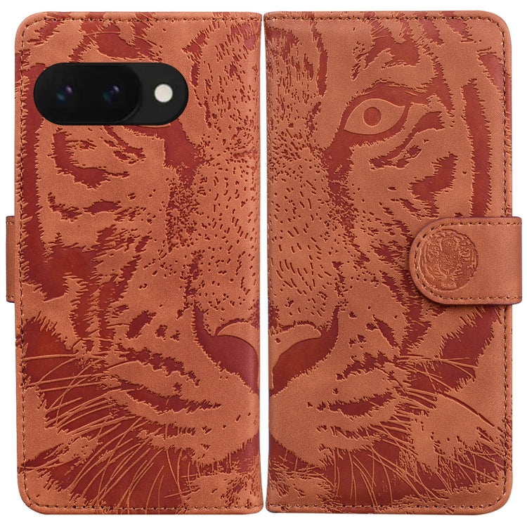 Tiger Embossing Pattern Flip Leather Phone Case, For Google Pixel 10a, For Google Pixel 9a, For Google Pixel 9 Pro 5G, For Google Pixel 9