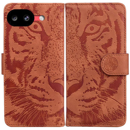 Tiger Embossing Pattern Flip Leather Phone Case, For Google Pixel 10a, For Google Pixel 9a, For Google Pixel 9 Pro 5G, For Google Pixel 9