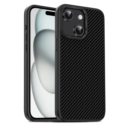 Carbon Fiber Textured Oil Spray PC + TPU Phone Case