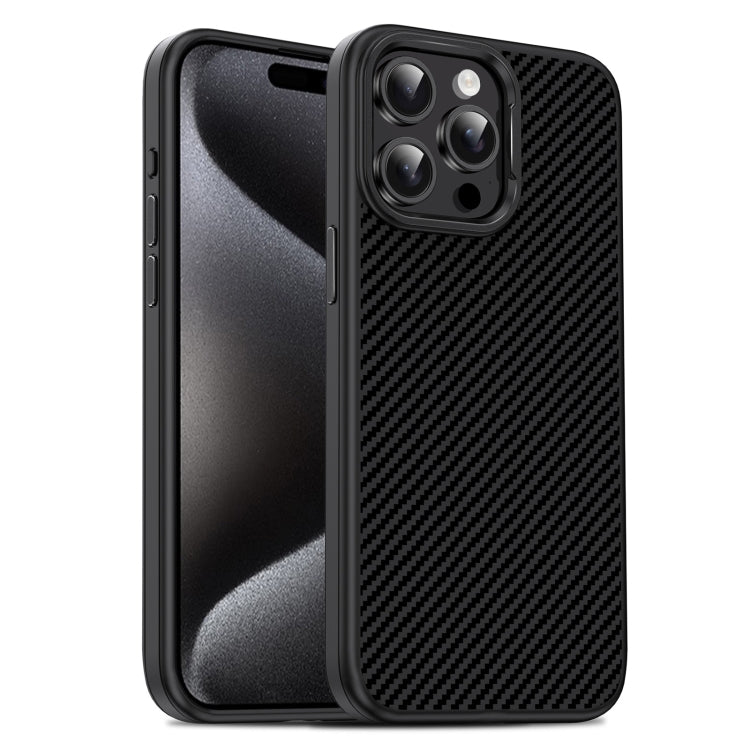 Carbon Fiber Textured Oil Spray PC + TPU Phone Case