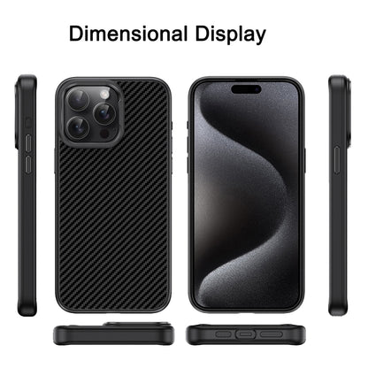 Carbon Fiber Textured Oil Spray PC + TPU Phone Case