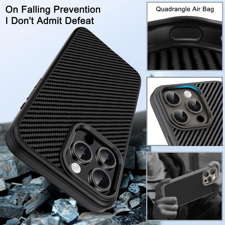 Carbon Fiber Textured Oil Spray PC + TPU Phone Case