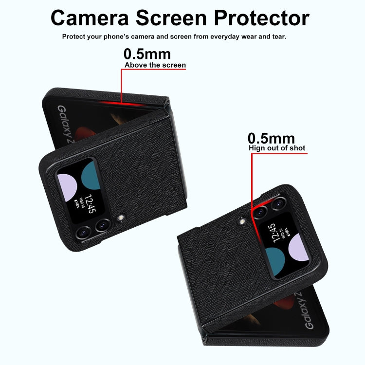 Cross Pattern Foldable Phone Case, For Samsung Galaxy Z Flip4 5G