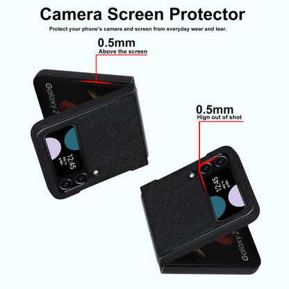 Cross Pattern Foldable Phone Case, For Samsung Galaxy Z Flip4 5G