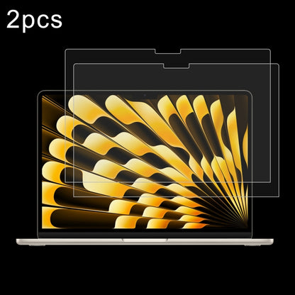 2pcs 0.26mm 9H Surface Hardness Explosion-proof Tempered Glass Film, For Macbook Air 13.6 2023/2024/2025, For Macbook Air 15.3 2023/2024/2025