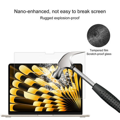 2pcs 0.26mm 9H Surface Hardness Explosion-proof Tempered Glass Film, For Macbook Air 15.3 2023/2024/2025/M5 2026, For MacBook Neo 13 inch 2026 A18 Pro A3404, For Macbook Air 13.6 2023/2024/2025