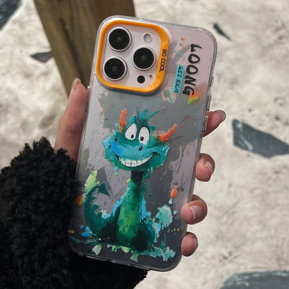 Splash-ink AI Cute Dragon PC Hybrid TPU Phone Case