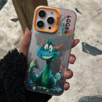 Splash-ink AI Cute Dragon PC Hybrid TPU Phone Case