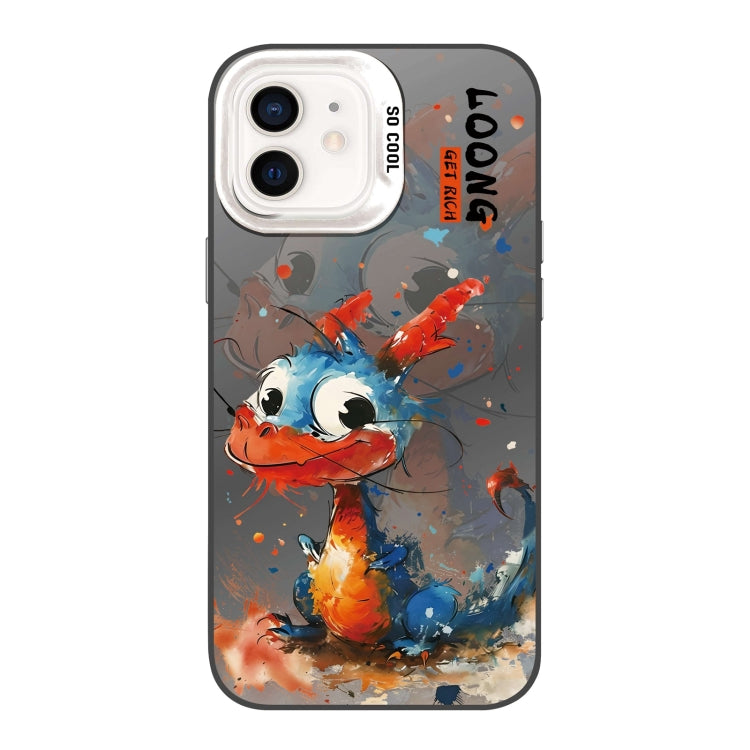 Splash-ink AI Cute Dragon PC Hybrid TPU Phone Case, For iPhone 11