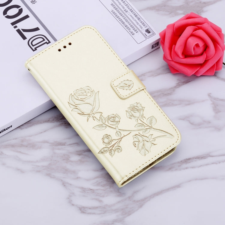 Rose Embossed Flip PU Leather Phone Case