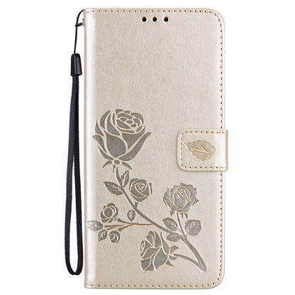 Rose Embossed Flip PU Leather Phone Case