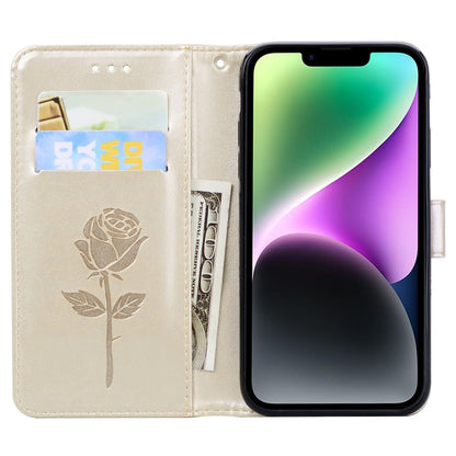 Rose Embossed Flip PU Leather Phone Case