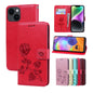 Rose Embossed Flip PU Leather Phone Case, For iPhone 15 Pro Max, For iPhone 15 Pro, For iPhone 15 Plus, For iPhone 15