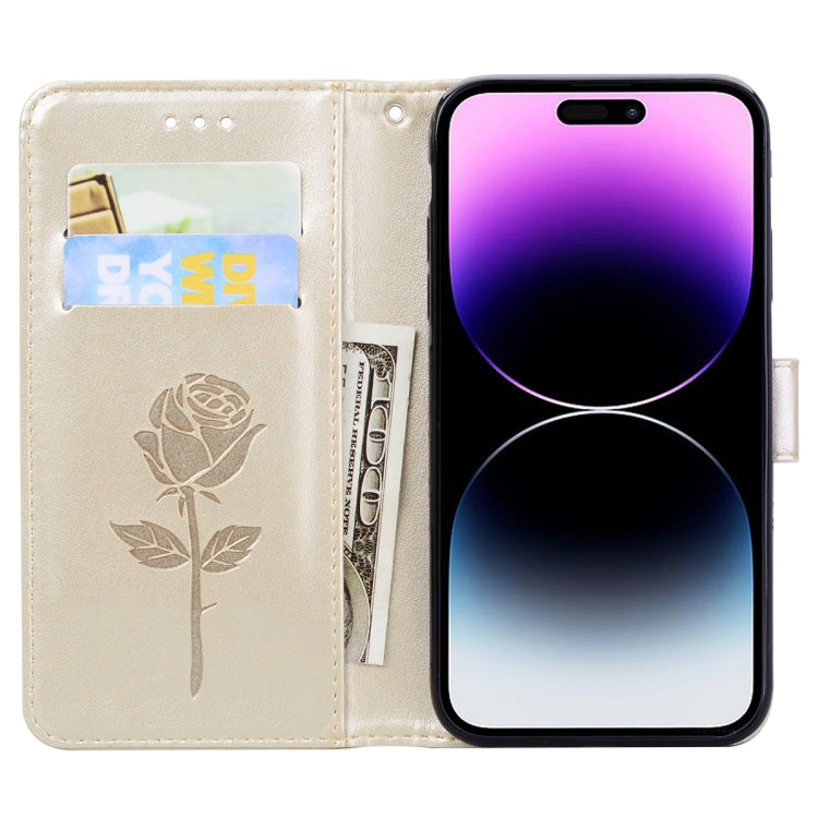 Rose Embossed Flip PU Leather Phone Case, For iPhone 15 Pro Max, For iPhone 15 Pro, For iPhone 15 Plus, For iPhone 15