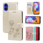 Rose Embossed Flip PU Leather Phone Case, For iPhone 18 Pro / 17 Pro, For iPhone 18 Pro Max / 17 Pro Max, For iPhone 17e / 16e, For iPhone 17