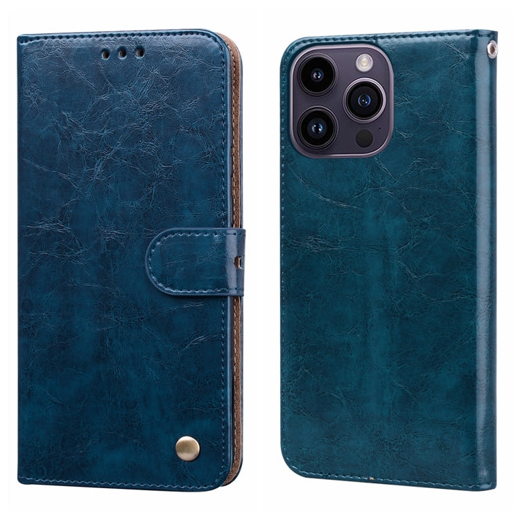 Oil Wax Texture Shockproof Flip Leather Phone Case