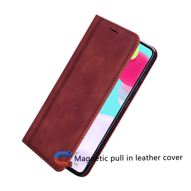 Frosted Business Magnetic Horizontal Flip PU Phone Case