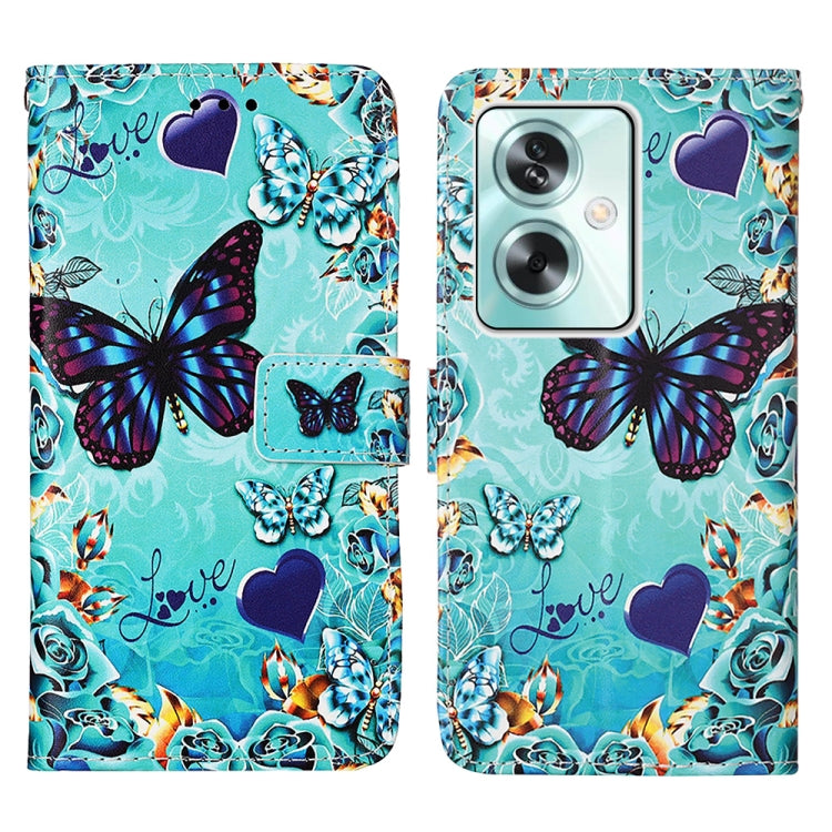 Colored Drawing Pattern Plain Weave Leather Phone Case