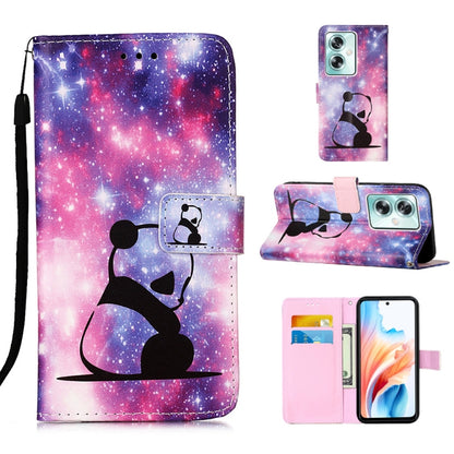 Colored Drawing Pattern Plain Weave Leather Phone Case