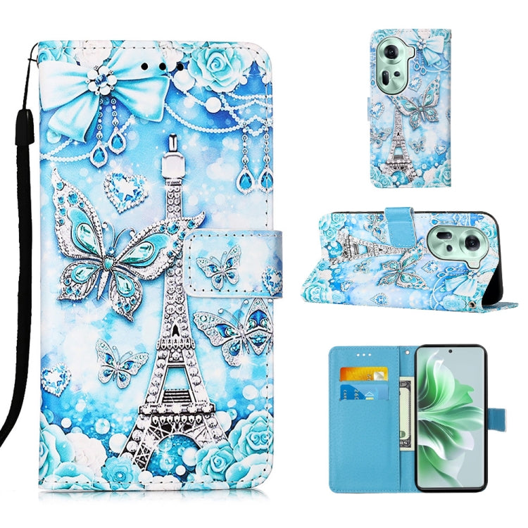 Colored Drawing Pattern Plain Weave Leather Phone Case