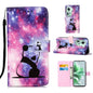 Colored Drawing Pattern Plain Weave Leather Phone Case, For OPPO Find X7, For OPPO Reno11 5G Global, For OPPO Reno11 Pro 5G Global