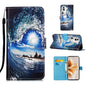 Colored Drawing Pattern Plain Weave Leather Phone Case, For OPPO Find X7, For OPPO Reno11 5G Global, For OPPO Reno11 Pro 5G Global