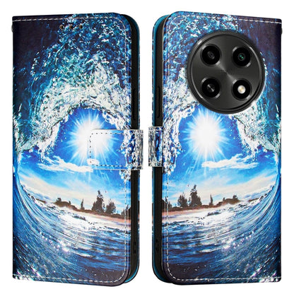 Colored Drawing Pattern Plain Weave Leather Phone Case