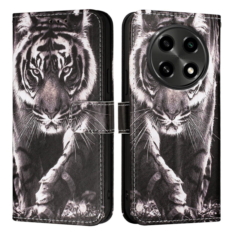 Colored Drawing Pattern Plain Weave Leather Phone Case