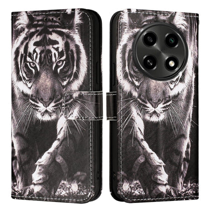 Colored Drawing Pattern Plain Weave Leather Phone Case