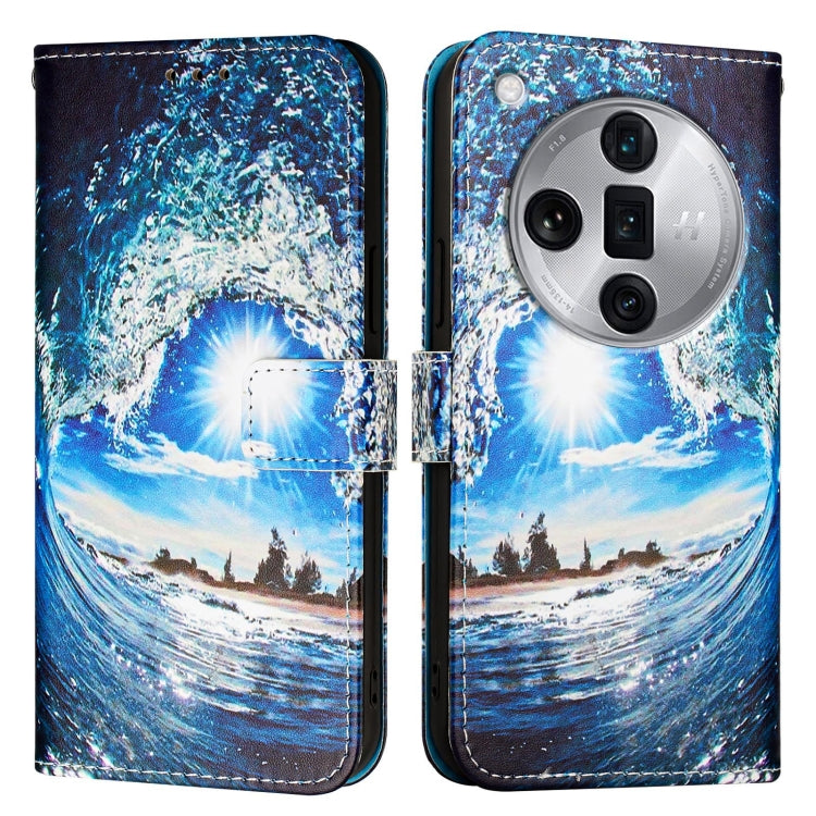 Colored Drawing Pattern Plain Weave Leather Phone Case