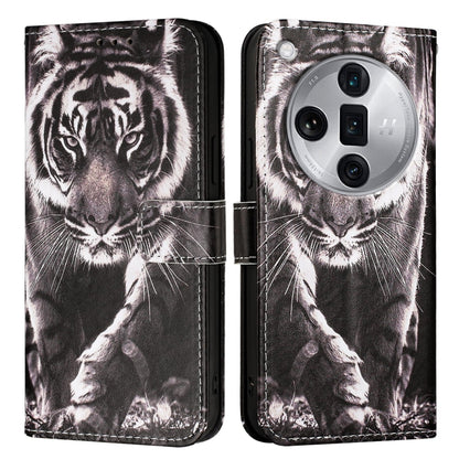 Colored Drawing Pattern Plain Weave Leather Phone Case, For OPPO Find X7 Ultra, For OPPO Reno9 A JP Version, For OPPO A79 5G