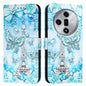 Colored Drawing Pattern Plain Weave Leather Phone Case, For OPPO Find X7, For OPPO Reno11 5G Global, For OPPO Reno11 Pro 5G Global